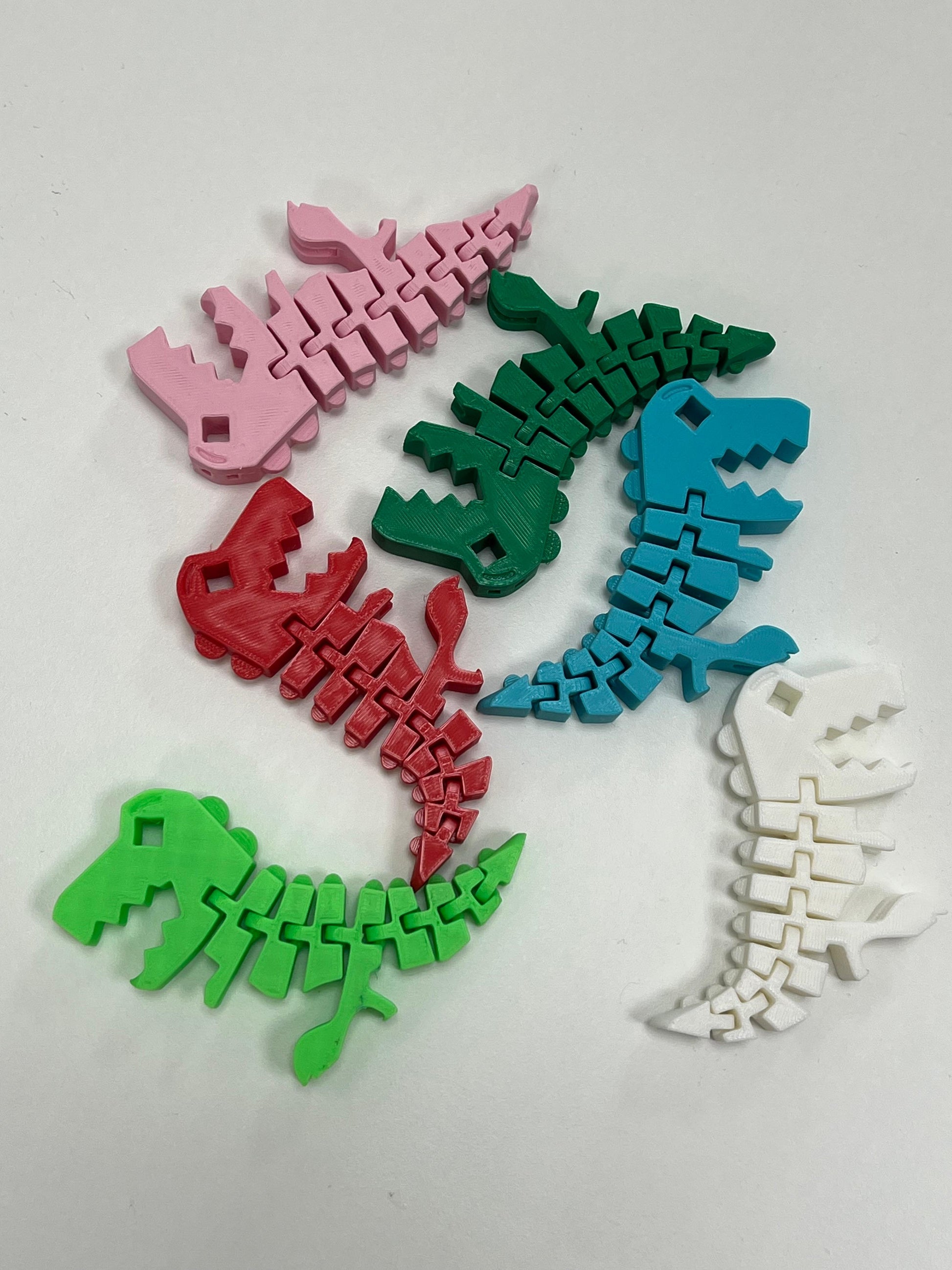 Stappa bottiglie T-Rex 100% snodabile stampato in 3D in PLA