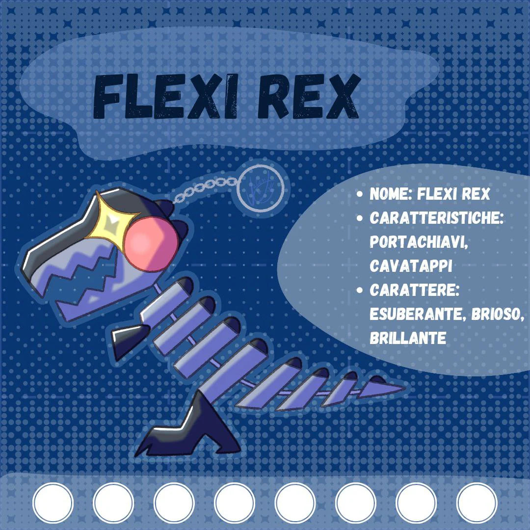 Stappa bottiglie T-Rex 100% snodabile stampato in 3D in PLA