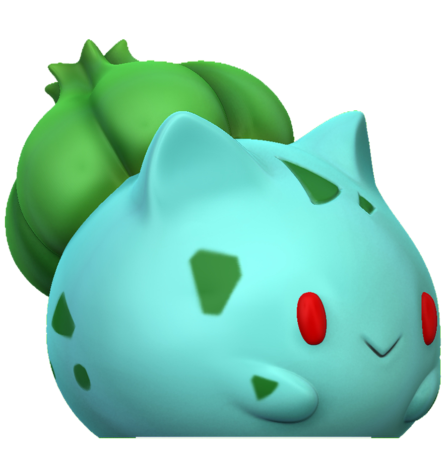 Bulbasaur 3D Print - Pokémon Animochi Figure - Geek Desk Decor