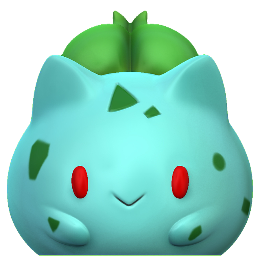 Bulbasaur 3D Print - Pokémon Animochi Figure - Geek Desk Decor