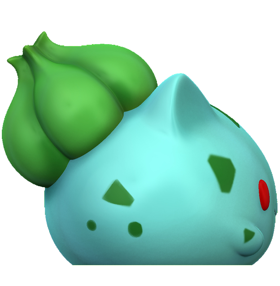 Bulbasaur 3D Print - Pokémon Animochi Figure - Geek Desk Decor