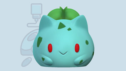 Bulbasaur 3D Print - Pokémon Animochi Figure - Geek Desk Decor